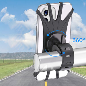 Universal Silicone Bicycle Phone Holder Motorcycle for IPhone 12 11 pro max 7 8 plus X Xr Mobile Phone Stand Bike GPS Clip Mount