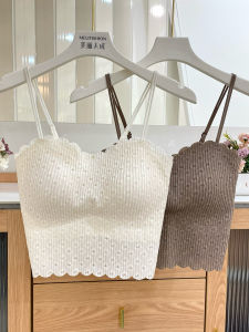 ลูกไม้ เปลือยหลัง ไม่มีสาย Bralette ผู้หญิง Fine สายคล้อง Tube เสื้อท่อนบน ถ้วยคงที่พร้อมชุดชั้นในแผ่นรองหน้าอก เสื้อกล้าม ไม่มีรอยต่อป้องกันการสัมผัส