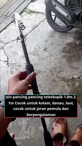 ✔️Set peralatan memancing izin✔️1.8M-2.4M Fishing rod and reel set kursi lipat outdoor joran pancing full set pancing 1 set lengkap kuat vappeeee murah ful set