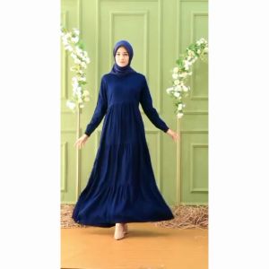 COD/BAYAR DI TEMPAT - GAMIS HITAM POLOS WANITA BUSUI FRIENDLY ADEM RAYON TWILL TERBARU TERLARIS