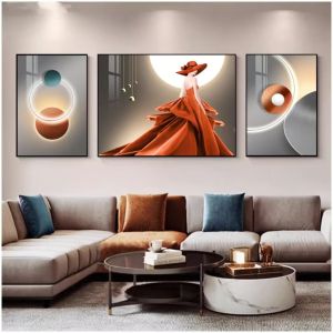 Sofa Backdrop Minimalist Ceramic Mural Trio