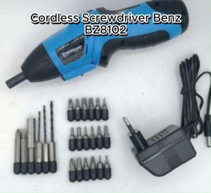 BENZ Cordless Screwdriver 25pcs Bor Baterai Tangan 4.8V BZ8102