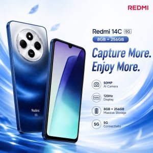 Redmi | 2026 new Redmi 14C Smartphone 8GB+256GB 50MP AI Camera 13MP Selfie 6.88 120Hz Display 5160mAh Battery HyperOS Dual SIM