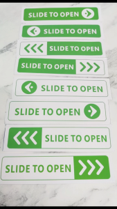 Slide To Open PVC Sticker Premium Safety Notice Label Sign Waterproof Sticker High Quanlity