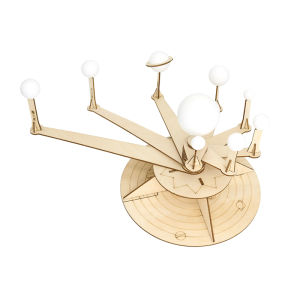 Kids DIY Handmade Ingredients STEM Science Solar System Eight Planets Model Rotate Celestial Nine-Ball Instrument