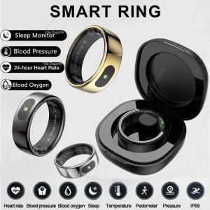 New Smart Ring Bluetooth Health Monitoring Heart Rate Blood Oxygen Message Reminder Gesture Control Waterproof Sports Smartring