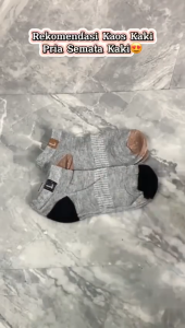 FSKS81 Kaos Kaki Pria Ankle Socks Kaos Kaki Semata Kaki Kaos Kaki Olahraga Kantor Sekolah Motif L