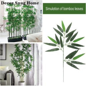 Free Shipping 1/10 ชิ้น สาขา ไม้ ไผ่ ประดิษฐ์ ใบผ้า ใหม่ ๆ พืช สำหรับ ตกแต่งงาน แต่งงาน โฮม ออฟฟิศ สวน ใบปลอม เสริมสร้างสุขภาพ สวยๆ ด้วย