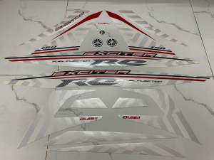 Tem xe exciter 150 màu trắng đỏ hàng theo xe 2015 Bộ tem xe nhập Thái Lan hàng zin theo xe màu trắng đỏ hàng cao cấp chanh hang tem 3 lớp giá cực tốt và chất lượng cho xe exciter 150