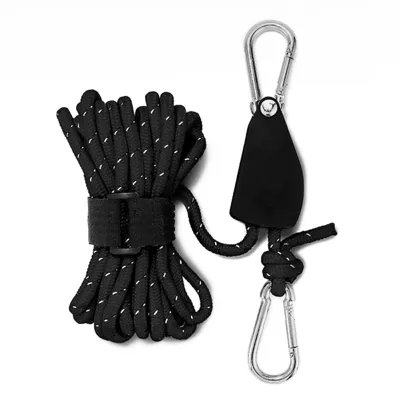 Dụng Cụ Căng Dây Nylon Phản Quang 4mm Với Móc Carabiner Bộ Căng Dây Mái Hiên Điều Chỉnh Được Bộ Căng Dây Chống Gió Cho Cắm Trại Bộ Hãm Dây 4m