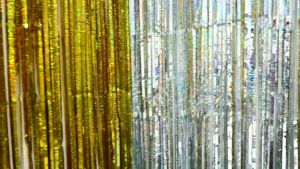 Metallic Foil Fringe Curtain 2 Meters Rain Silk Foil Curtain with Glitters Sequin Wall Backdrop Laser Tinsel Foil Party Party Decorations Curtains for Baby Shower Birthday Wedding Party Supplies
