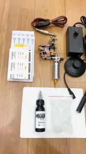 Bộ 1 máy xăm hình kèm mực xăm lên người biến hiển thị số vol