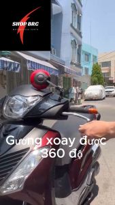 Gương chiếu hậu kiểu Scoopy xoay 360 độ gập ra vô lắp được trái phải ( SL 1 cái gương )