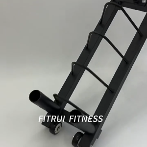 Weight Plate Storage Barbell Rack Olympic Bumper Bar Holder Handle Wheels Heavy Duty Rak Angkat Berat Roda