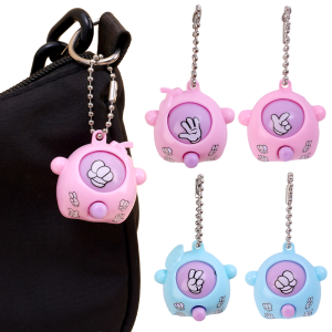 20Pcs Random Mini Finger-guessing Game Keychain Rock Paper Scissors Toy Toy Round Egg Key Chain Pendant Fun Guessing Egg Keychain Pendant Kids Game Toy Keychain