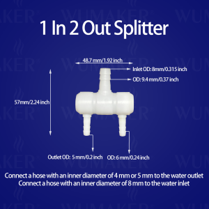 Plastic Flexible Hose Water Flow Splitter Diverter Pagoda Joint Multi Head Liquid Separate Irrigation Garden Plantation Fish Lab