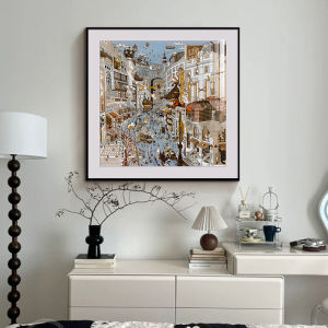 YASISHA | Elegant Modern Art Silk Scarf Wall Art