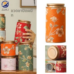 แบบพกพาชาของขวัญกล่องบรรจุภัณฑ์ครัวเรือนดอกไม้รูปแบบชาเปล่าขนาดเล็กปิดผนึก Jar ชากระป๋อง