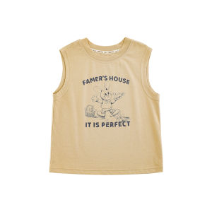 Lightweight Breathable Movie Print Vest for Girls Summer Casual Loose Fit Cotton Blend Short Sleeve round Neck Tank Top