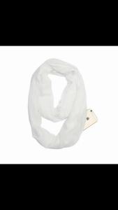 Women Infinity Loop Scarf with Hidden Zipper Pocket Travel Scarf Solid Color Neck Wrap Suitable for Daily Traveling Storage