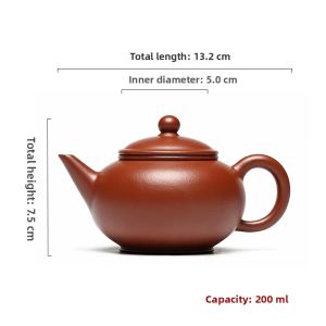 CANGHUTIANXIA | Handmade Small Capacity Home Use Purple Clay Teapot with Original Mineral Skin for Gongfu Tea Set