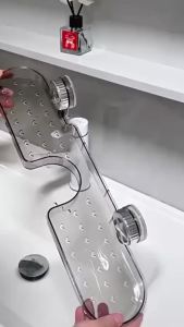 Need Punch-free Suction Cup Faucet Storage Rack Bathroom Drainage Rack Bathroom Organizer 1Pc