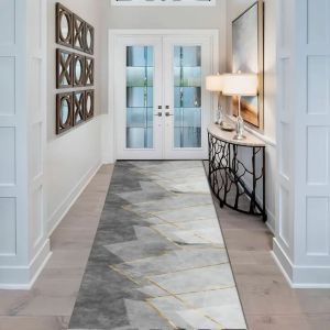 VIKAMA Luxurious Minimalist Style Corridor Carpet Light Anti-Slip Long Corridor Carpet Staircase Home Decoration