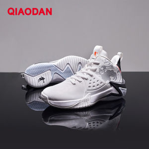 Qiaodan รองเท้าบาสเก็ตบอลสำหรับผู้ชายXM25200107รองเท้ากีฬากันกระแทกน้ำหนักเบากันลื่น