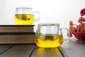 Thickened Glass Tea Cup for Office Use with Filter for Men And Women Good Lad Tea Cup Set Includes Flower Tea Cup And Water Cup