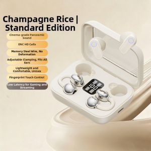 GOES TiME | Bluetooth Earphones Bone Conduction Clip-on Semi-In-Ear Running Noise Cancelling