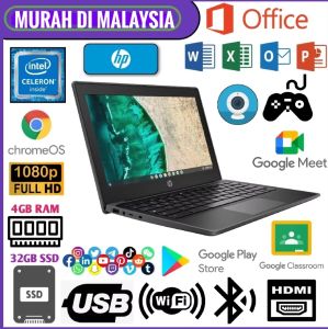 HP 11A G8 EE 4GB RAM 32GB SSD Intel Celeron N4020 11.6 HD Display | Play Store Gaming Laptop Chromebook/Chrome OS