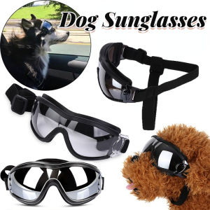 Dog Sunglasses Dog Goggles Adjustable Strap for Travel Skiing and Anti-Fog Dog Snow Goggles Pet Goggles