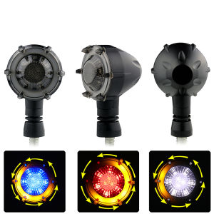 รถจักรยานยนต์ LED ไฟเลี้ยว LED Amber Flowing Blinker Universal รถจักรยานยนต์ตัวบ่งชี้ Flasher โคมไฟสกู๊ตเตอร์อุปกรณ์เสริมสีแดง