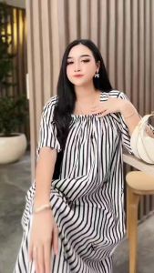 Baju Santai Daster Fuji Motif Garis Jumbo Rayon