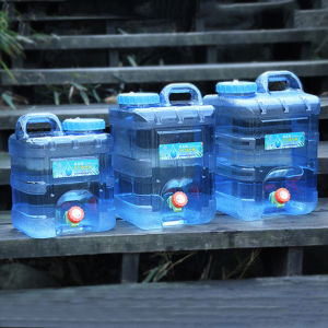 7.5/10/15L Camping Car Water Carrier Tank Outdoor Hiking Portable Water Storage Container With Faucet Drinking Water Bucket