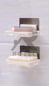 ROZEL Tempat Sabun Batang Tempel Dinding Tanpa Paku / Rak Sabun Kamar Mandi