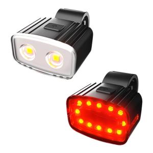 HANGLIANG | Super Bright USB Rechargeable Night Riding Bike Front & Rear Light Set