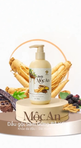 [ MUA 1 TẶNG 1 KHĂN MẶT CAO CẤP ] MỘC AN Dầu Gội Thiên Nhiên 300ml - Thành Phần Nhân Sâm Gừng Bồ Kết Hà Thủ Ô Bồ Hòn Cỏ Mần Trầu Ngũ Sắc - Dưỡng Tóc Khỏe Mượt Không Silicon