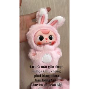 Móc khóa Baby three đáng yêu Móc Khóa Gấu Bông bb3 tai thỏ đáng yêu 15cm