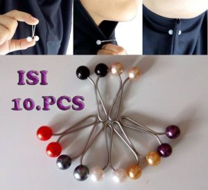 COD -10PCS -grosir Klip Turki Mutiara Jilbab Grosir / Clip Peniti Tuspin Hijab Kerudung / Klip Jilbab / Klip Hijab / Peniti Hijab/BROS Clip Stainless Steel Hijab Aksesori Jilbab Tahan Lama - Lazada