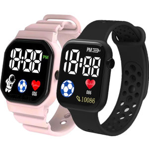 2025 LED Digital Watch For Kids Boys Girls Football Sports Watches Silicone Digital Watch Casual Childrens Electronic Wristwatch