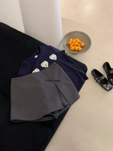 Spring Summer New Style Womens A-Line Mini Skirt Suit Slimming Short Skirt School Girl Style High Waist Denim Fabric Pure Color