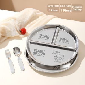 YOULUNMEI | Adult Cafeteria Sectioned Stainless Steel Tray for Meal Prepping
