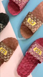 SandSo - 8602 PTY Sandals Wanita Karet Rubber Slip On Slipper Sendal Flat Teplek Slide Sandal Jelly Flip Flop Flipper Slop Selop Empuk Lentur Casual Kasual Dewasa Rumah Kamar Mandi Kerja Kantor Pantai Indoor Outdoor Plain Polos Anti Slip Air Licin