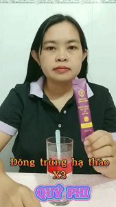 Trà dưỡng nhan hòa tan Đông Trùng Hạ Thảo Qúy Phi Trung Nhân X3 đẹp da giảm cân detox thải độc cơ thể chống lão hoá