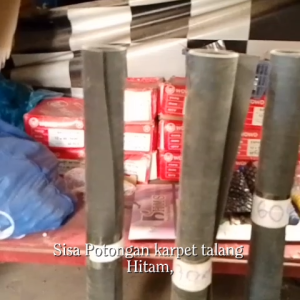 Sisa Potongan Karpet Talang HITAM 110cm Panjang 92cm