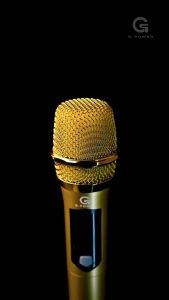Mikrofon Wireless G POWER Mic 201 Couple Gold / MIC201 Microphone Karaoke Double Genggam Emas