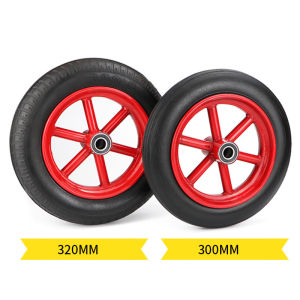 30/32cm 300-8 high load-bearing solid wheel Industrial casters Air free trolley tires heavy duty casters DIY Make Replacement Trolley Tires Thickened steel plate is durable