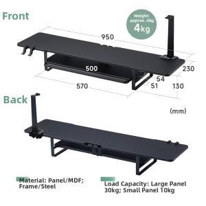Sanwa Supply | Ergonomic Height Adjustable PC Monitor Stand with Storage Dual Layer