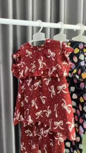 Setelan Anak Motif Kartun dan Celana Renda / Set baby doll anak perempuan 6 bulan-10 tahun